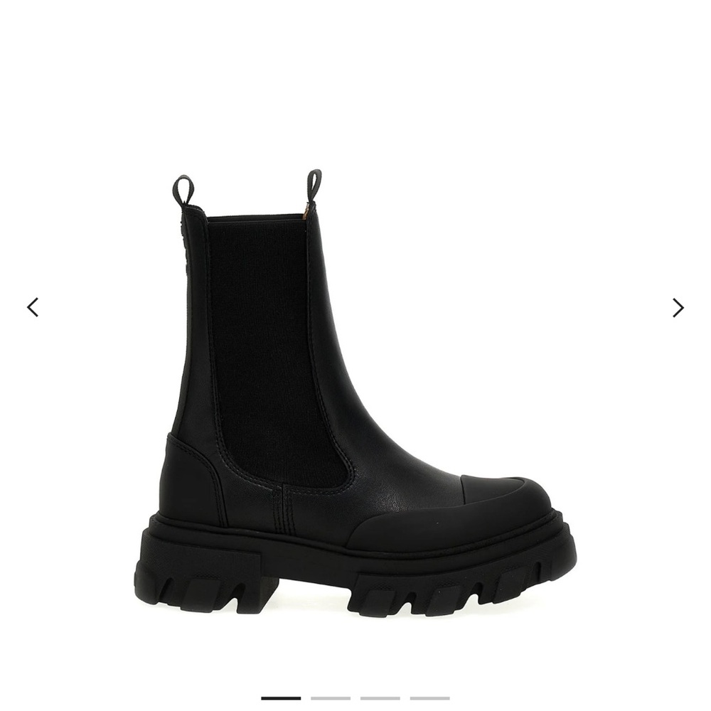 Ganni Stitch Cleated Mid Chelsea Boots